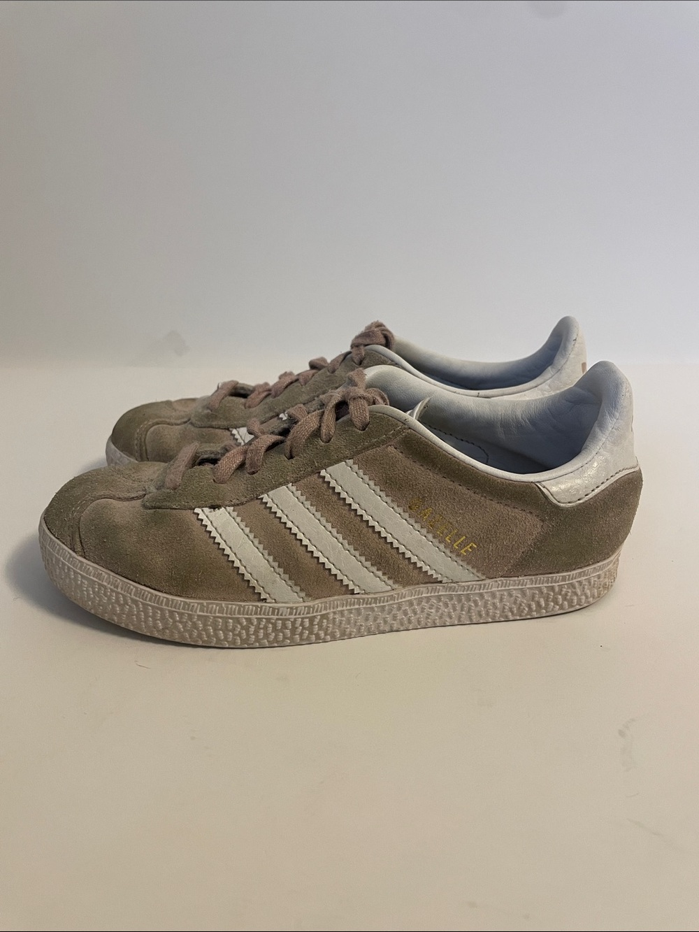 Adidas Gazelle Kids Beige Suede Sneakers US 13K EU 31